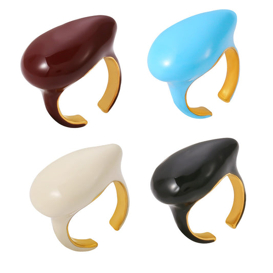 Stainless Steel Water Dropshaped Oil Drop Ring