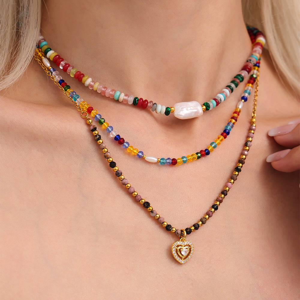 Dopamine Rainbow Natural Stone Beads