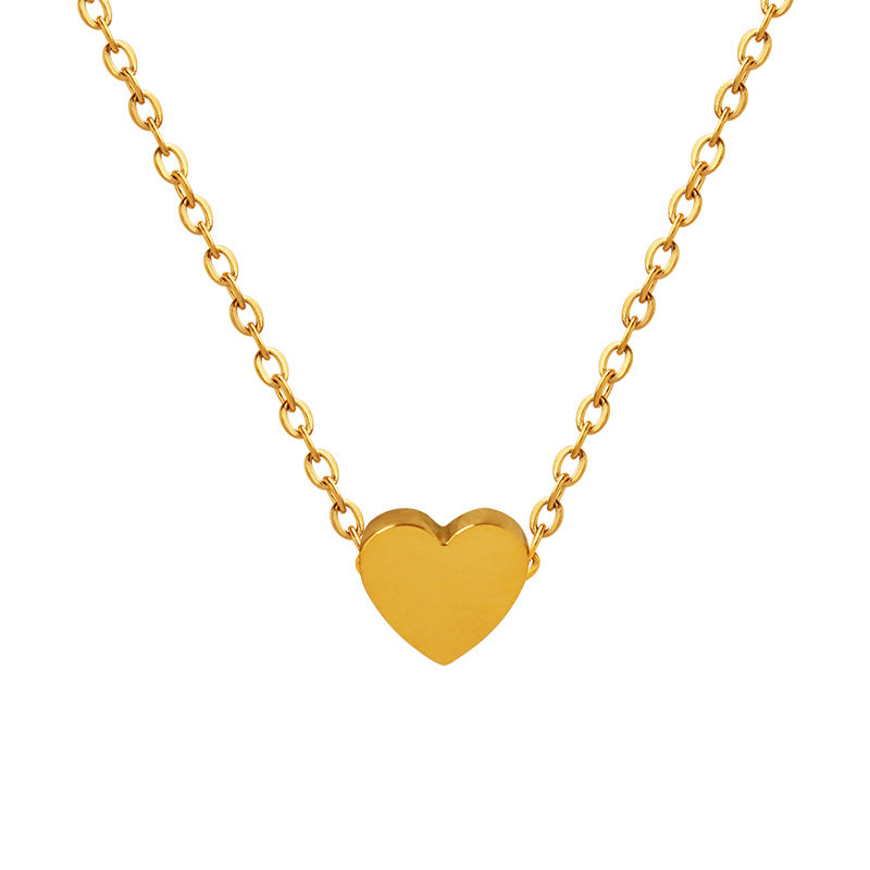 Stainless Steel Heart Blank Pendant Necklace