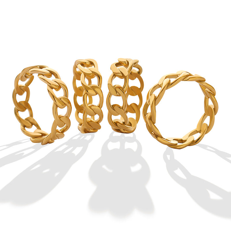 Stainless Steel Chain Shape Ring