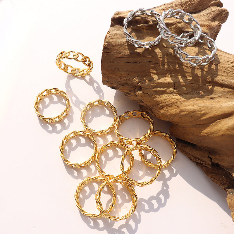 Stainless Steel Chain Shape Ring