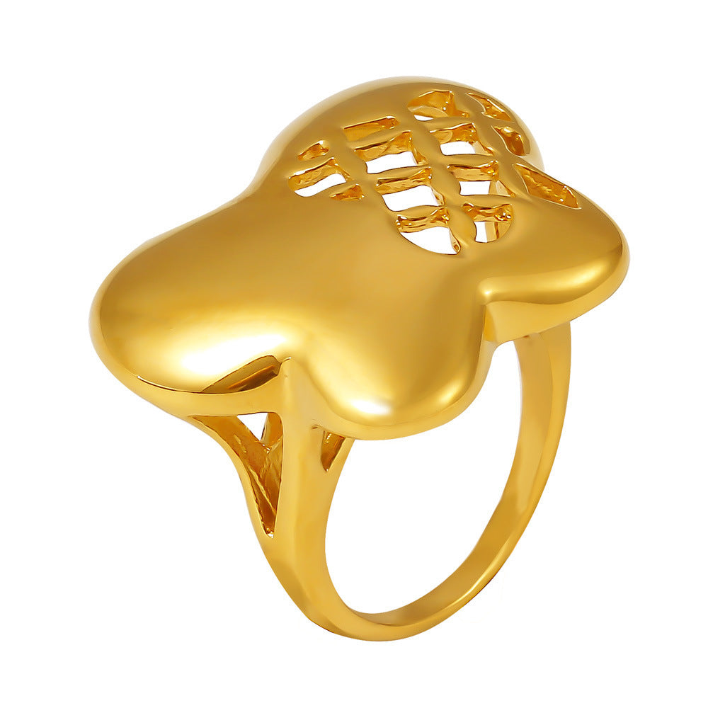 Stainless Steel Butterfly Hollow Ring