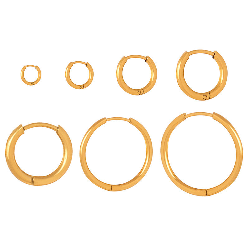 Stainless Steel Large and Small Huggie Earrings