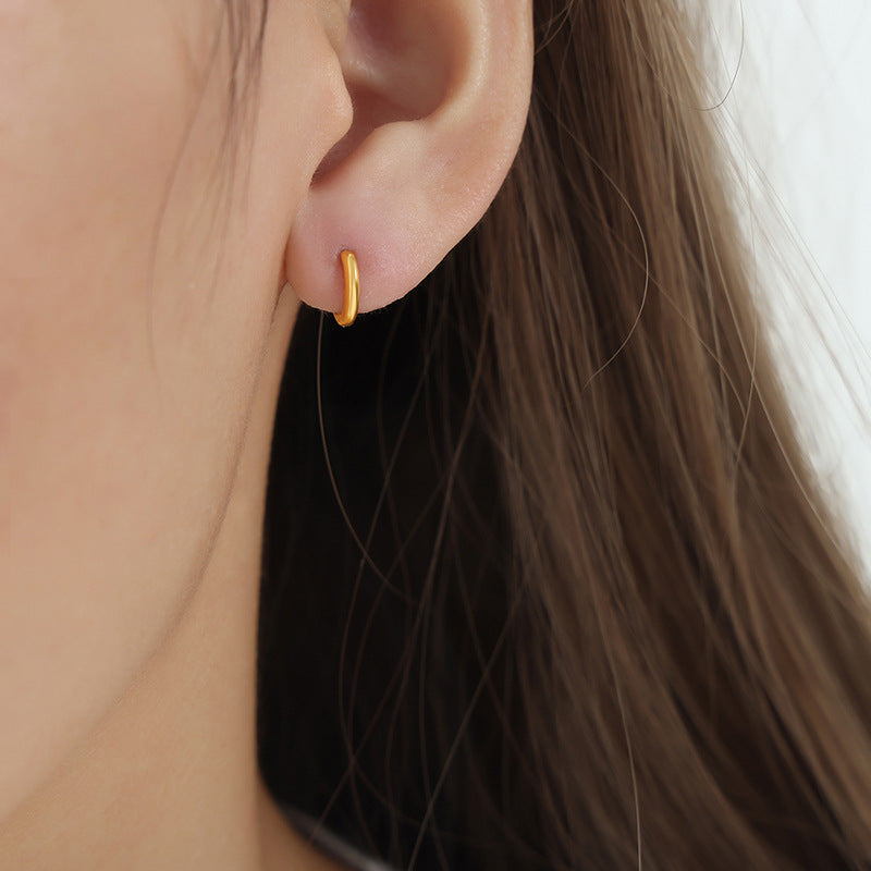 Stainless Steel Large and Small Huggie Earrings