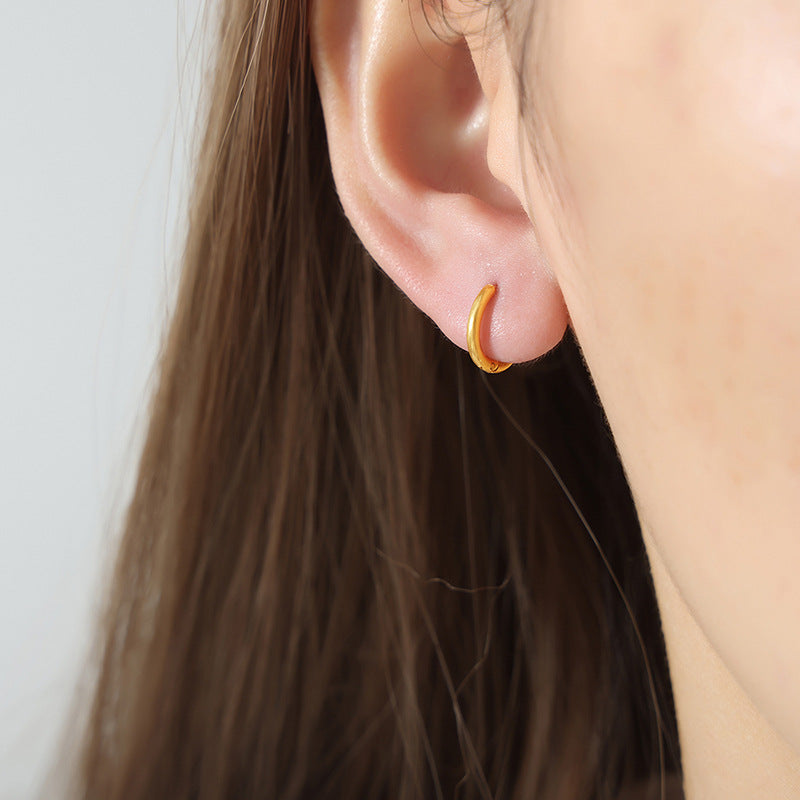 Stainless Steel Large and Small Huggie Earrings