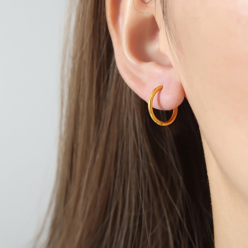 Stainless Steel Large and Small Huggie Earrings