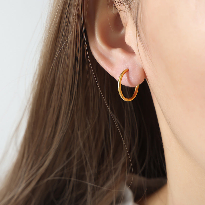 Stainless Steel Large and Small Huggie Earrings
