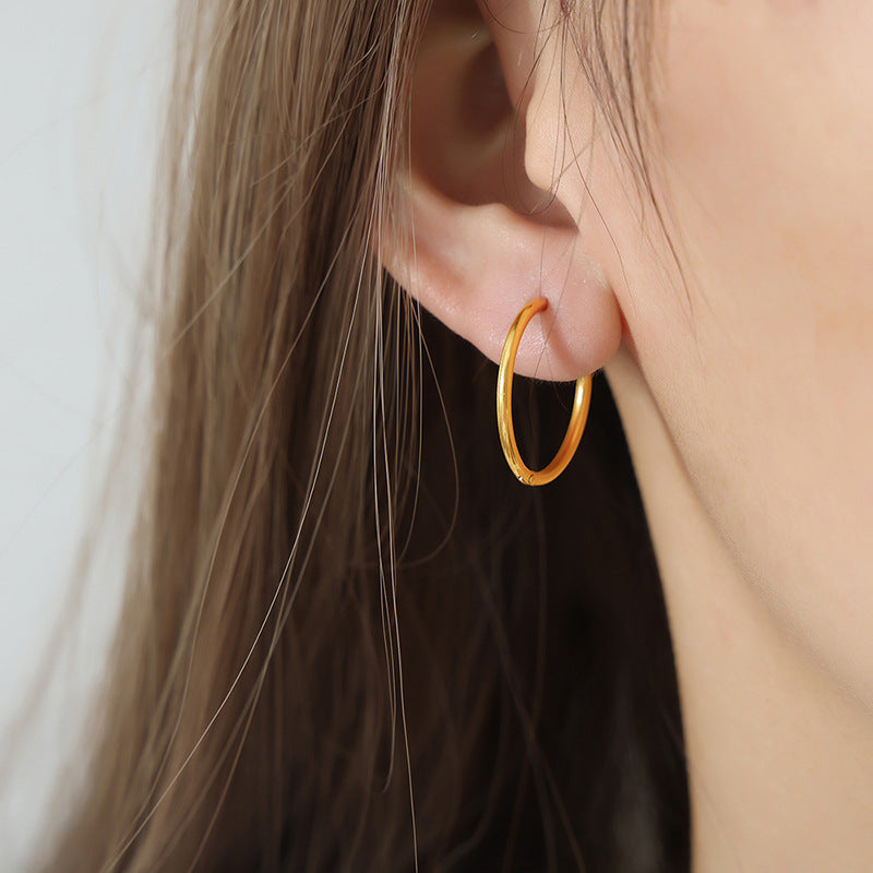Stainless Steel Large and Small Huggie Earrings