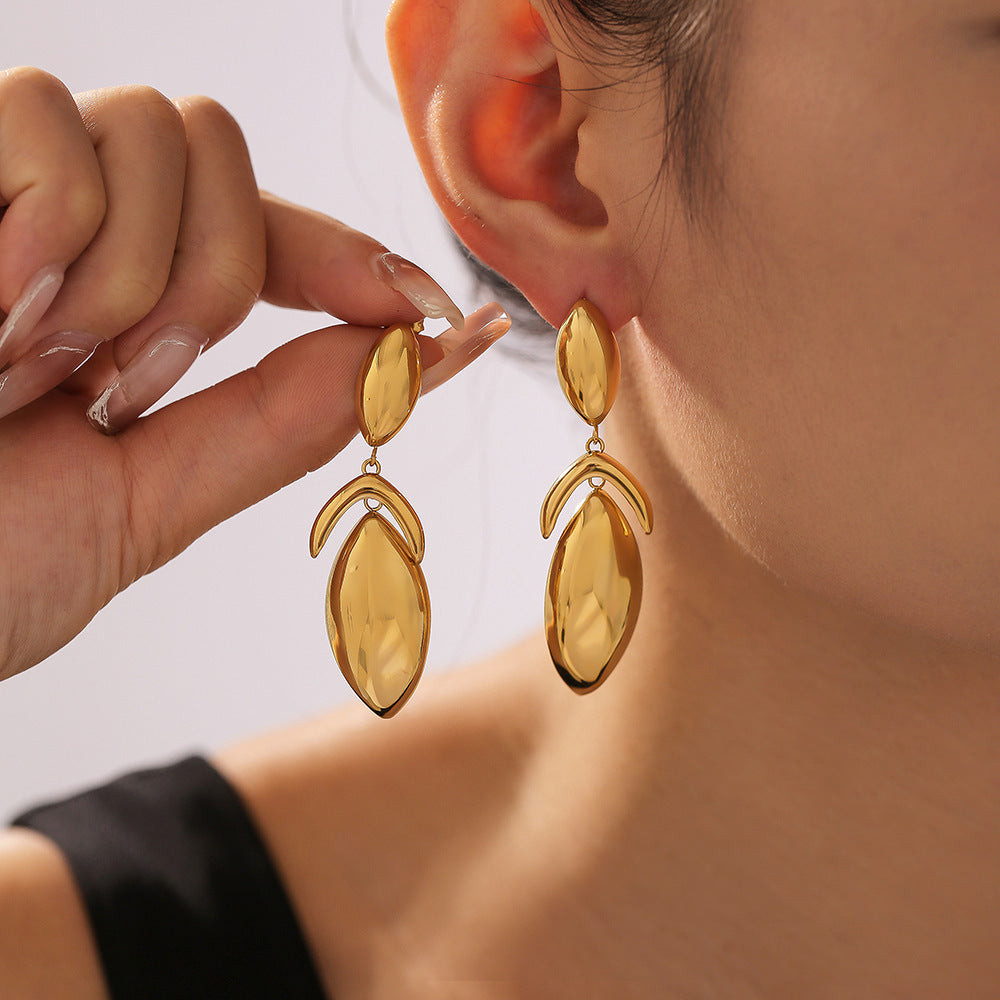Stainless Steel Geometric Drop Earrings