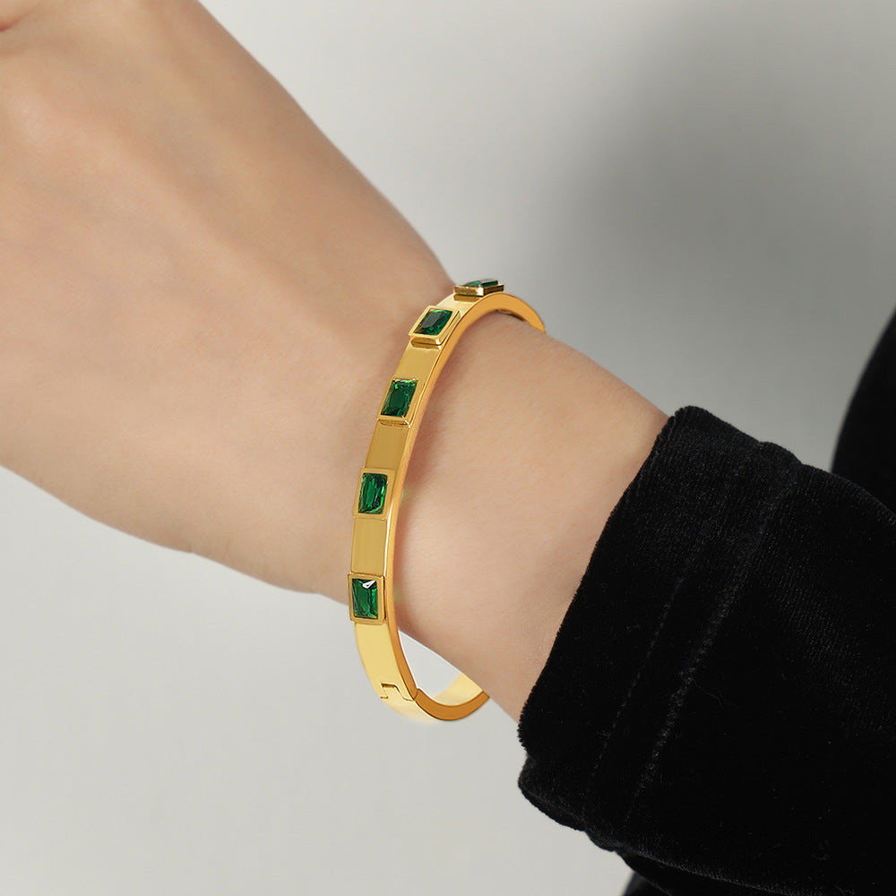 Palace Style Retro Square Cubic Zirconia Bracelet