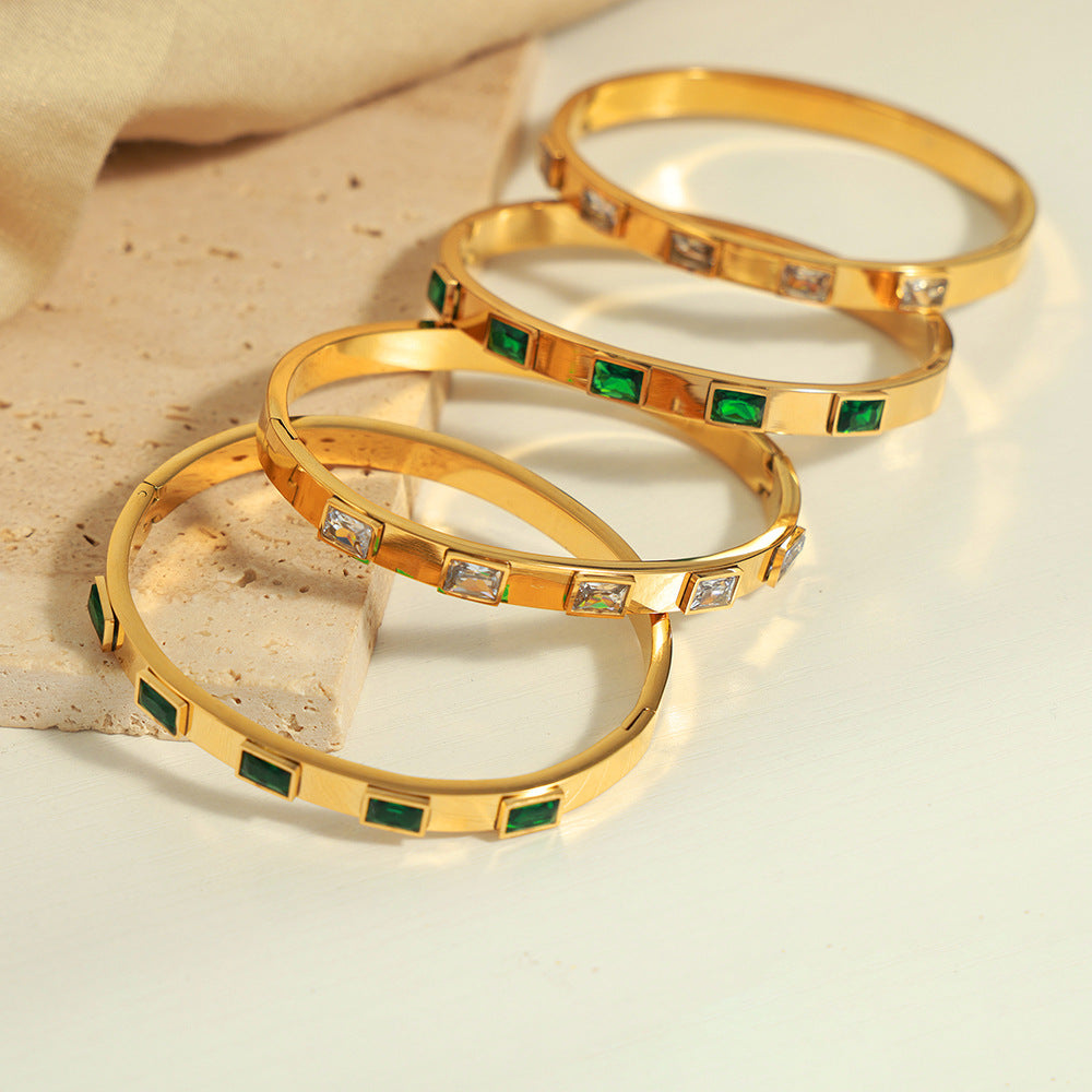Palace Style Retro Square Cubic Zirconia Bracelet