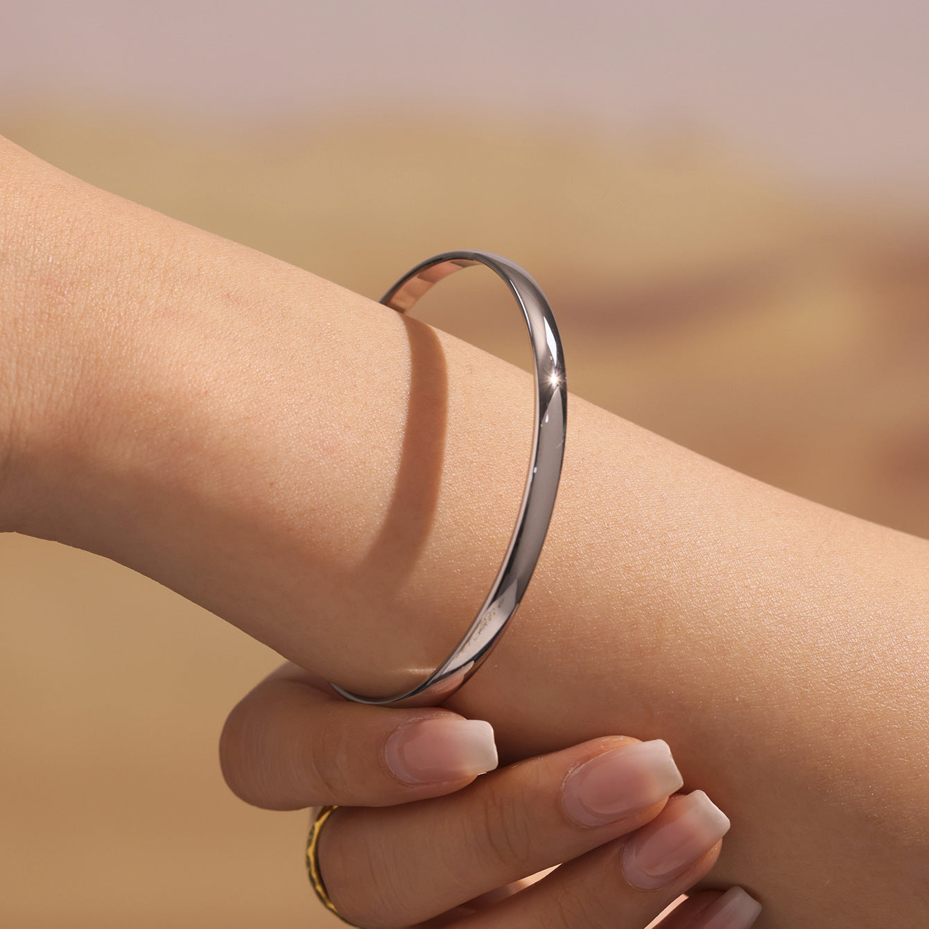 5mm Thin Polished Stainless Steel Bracelet