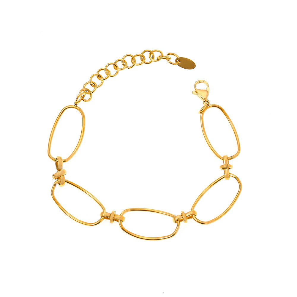 Minimalist Style Large Geometric Splicing Bracelet