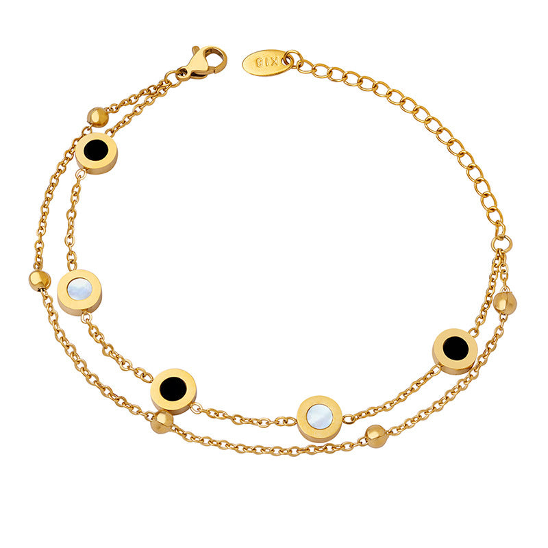 Minimalist Double Layer Stainless Steel Bracelet