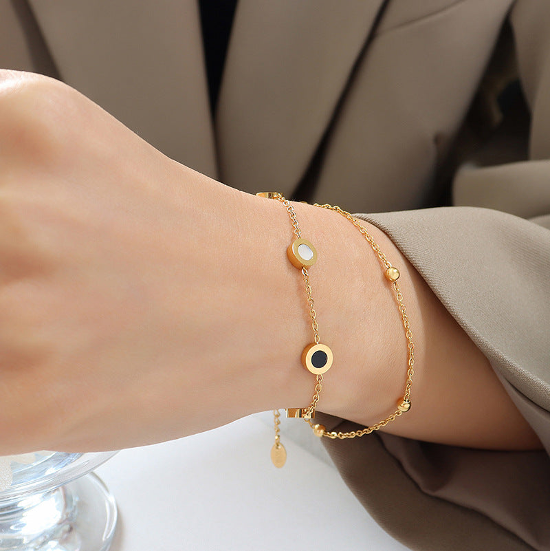 Minimalist Double Layer Stainless Steel Bracelet