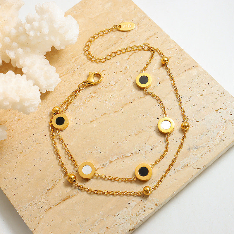 Minimalist Double Layer Stainless Steel Bracelet