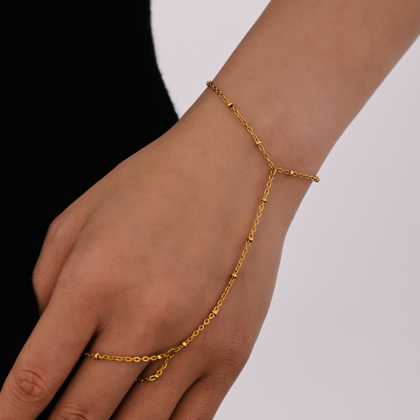Stainless Steel Finger Chain Bracelet