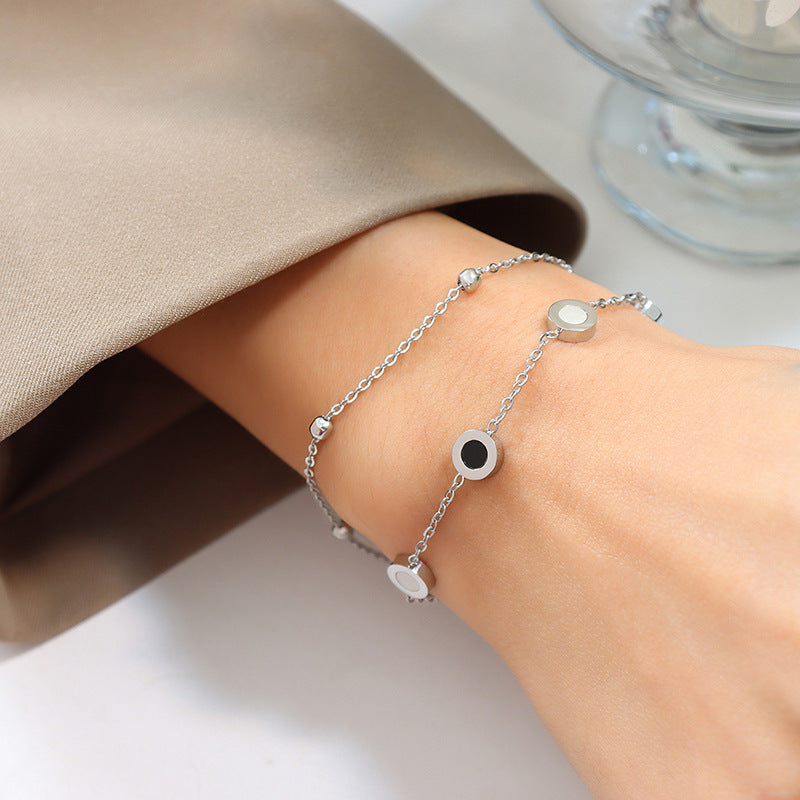 Minimalist Double Layer Stainless Steel Bracelet