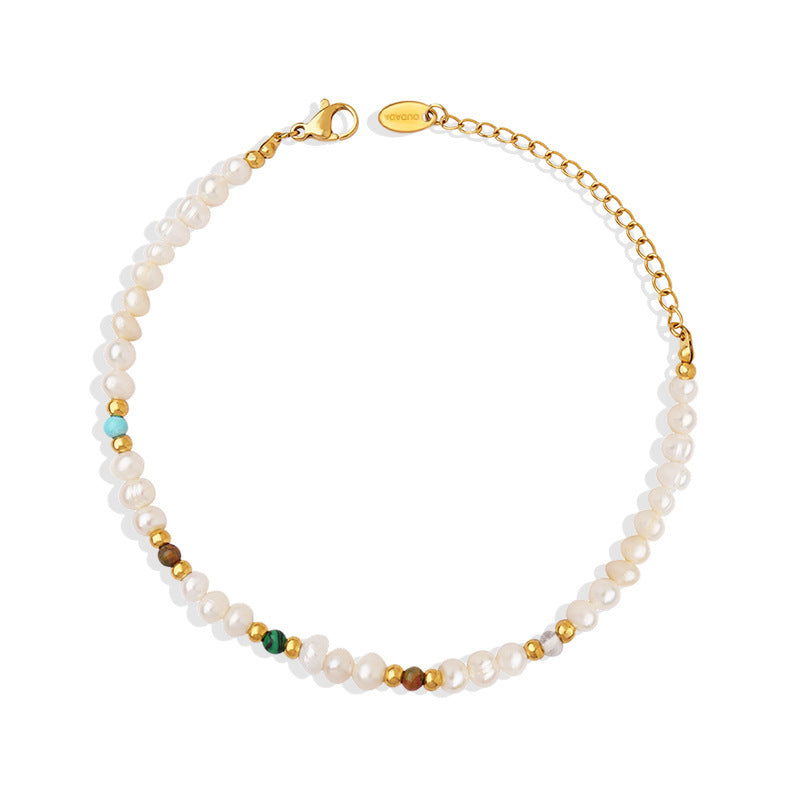 Natural Stone Freshwater Pearl Bracelet
