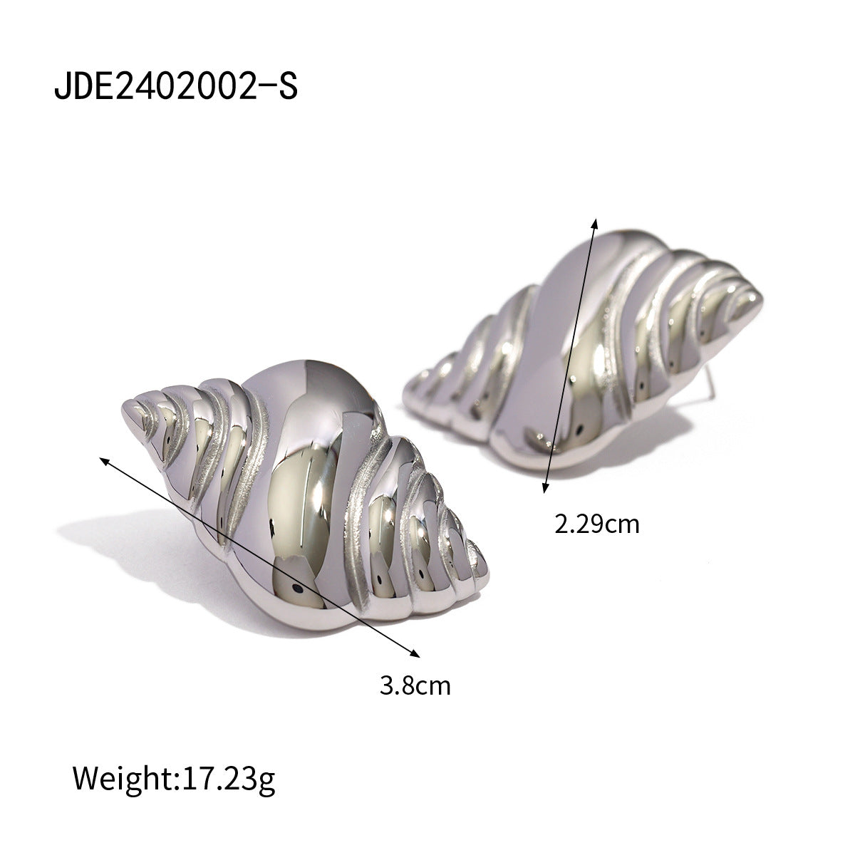 Stainless Steel Beach Style Conch Ocean Earrings