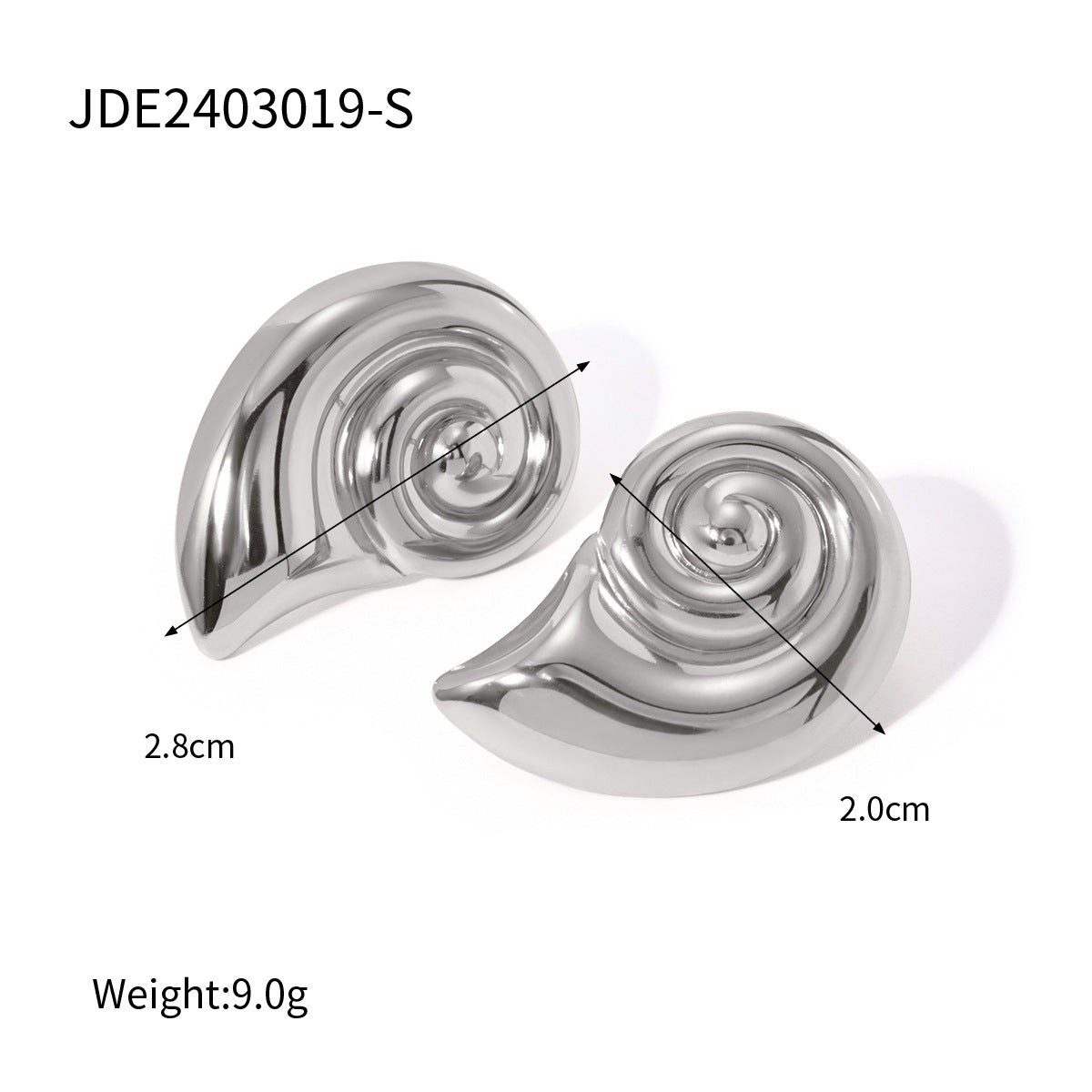 Stainless Steel Beach Style Conch Ocean Earrings