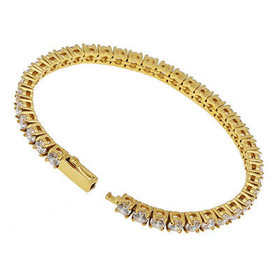 Stainless Steel Inlaid Cubic Zirconia Tennis Bracelet