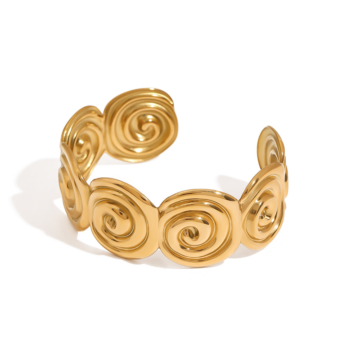 Stainless Steel Conch Spliced Cuff Bracelet