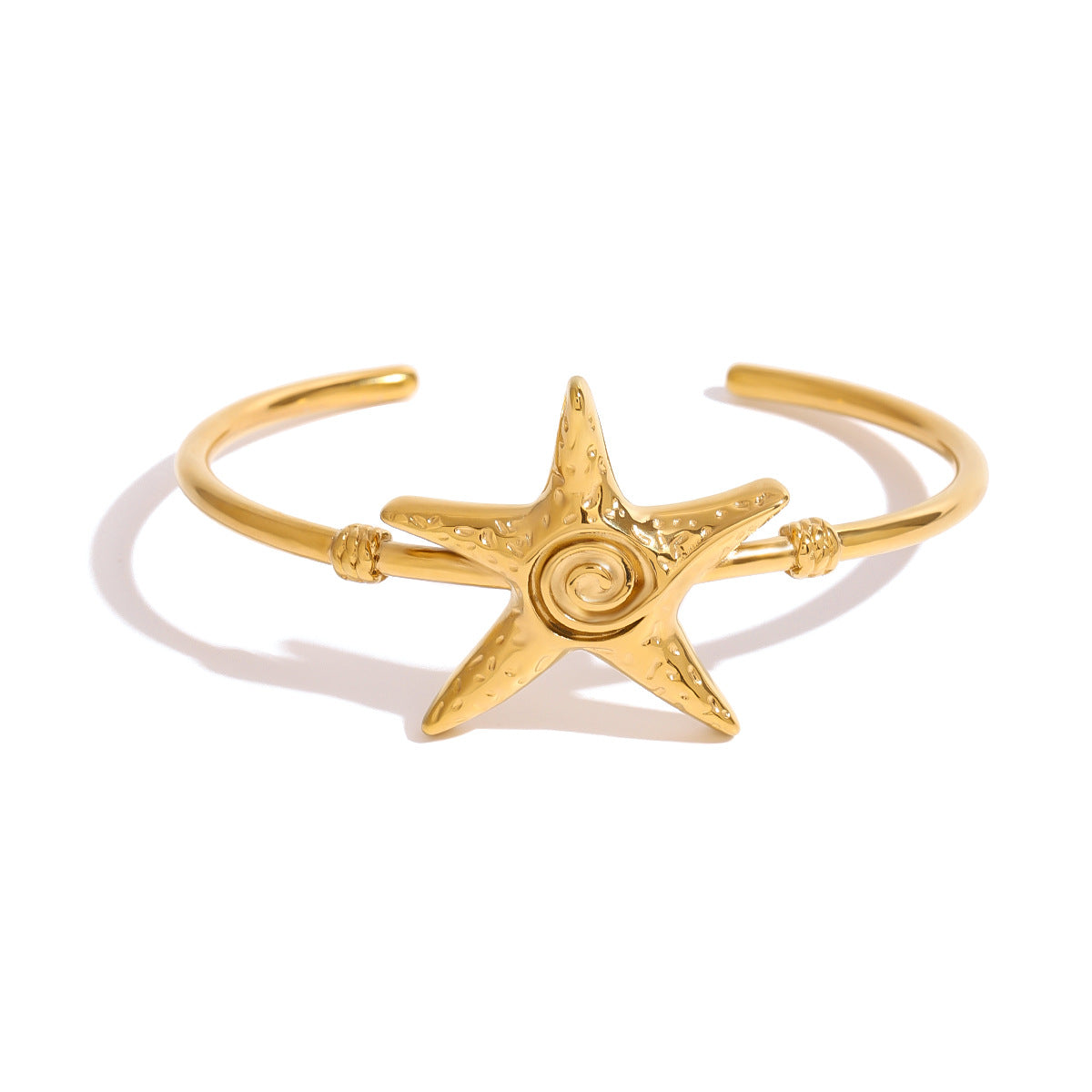 Stainless Steel Starfish Cuff Bracelet