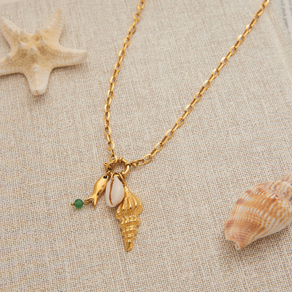 Stainless Steel Beach Ocean Style Cable Chain Necklace