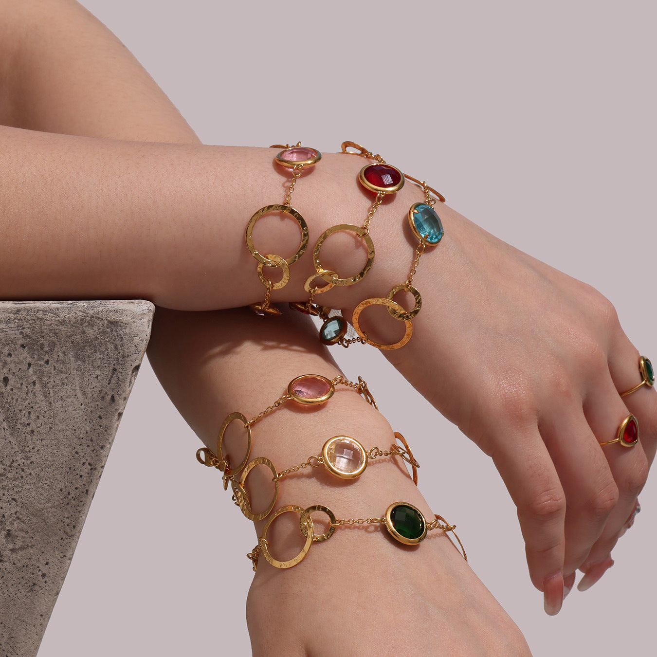 Super Sparkling Transparent Czech Glass Bracelet