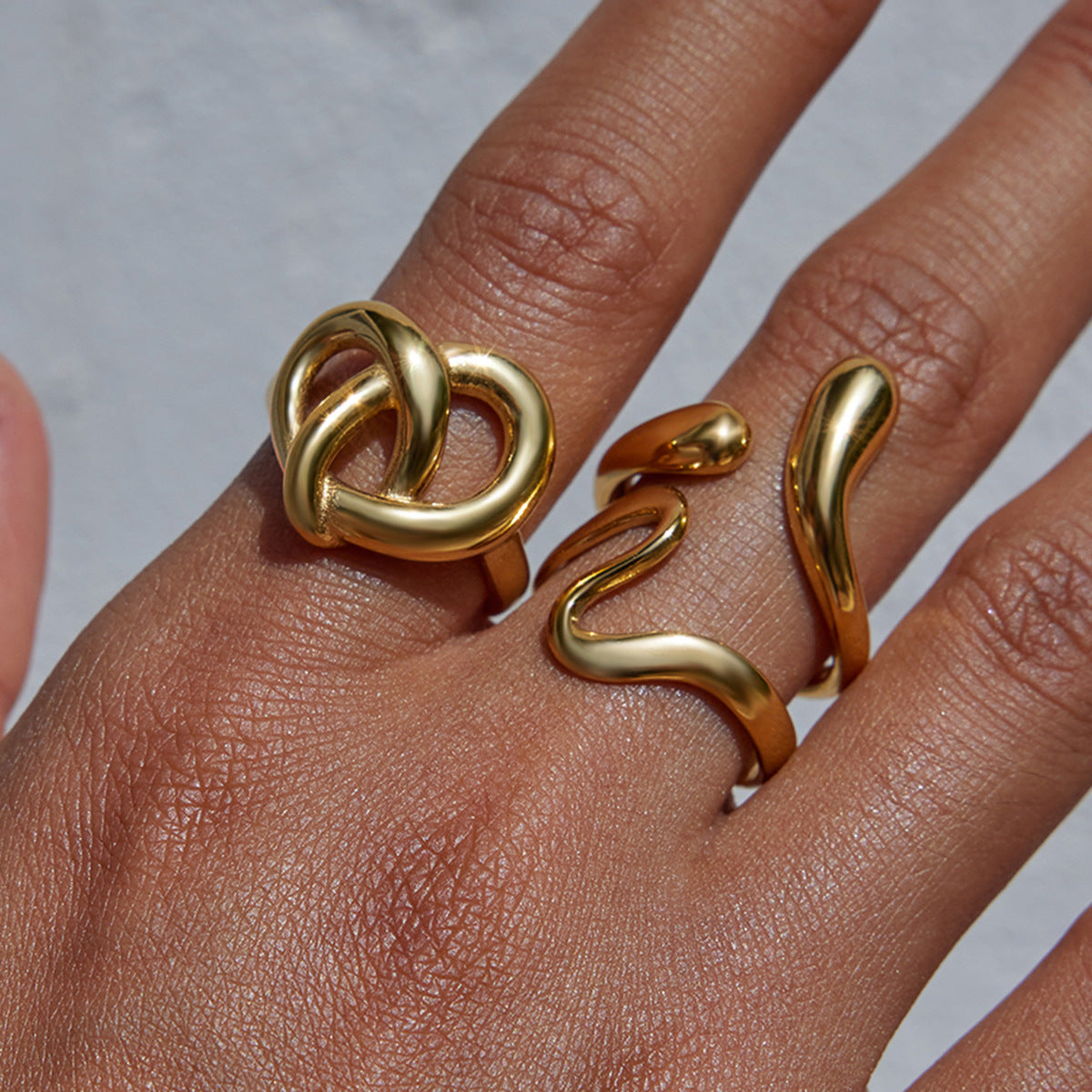 Stainless Steel Heart-shaped Line Ring