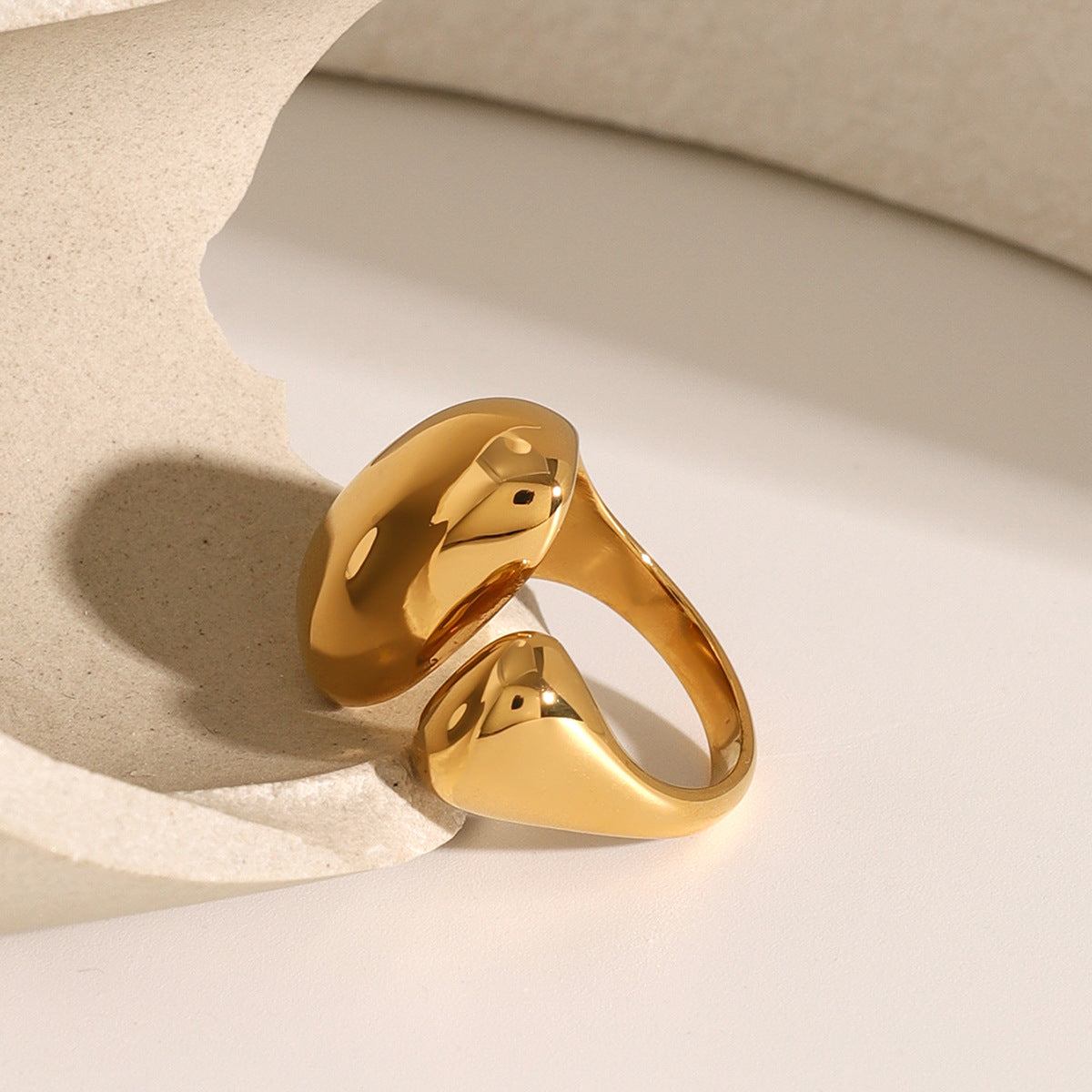 Stainless Steel Geometric Open Ring
