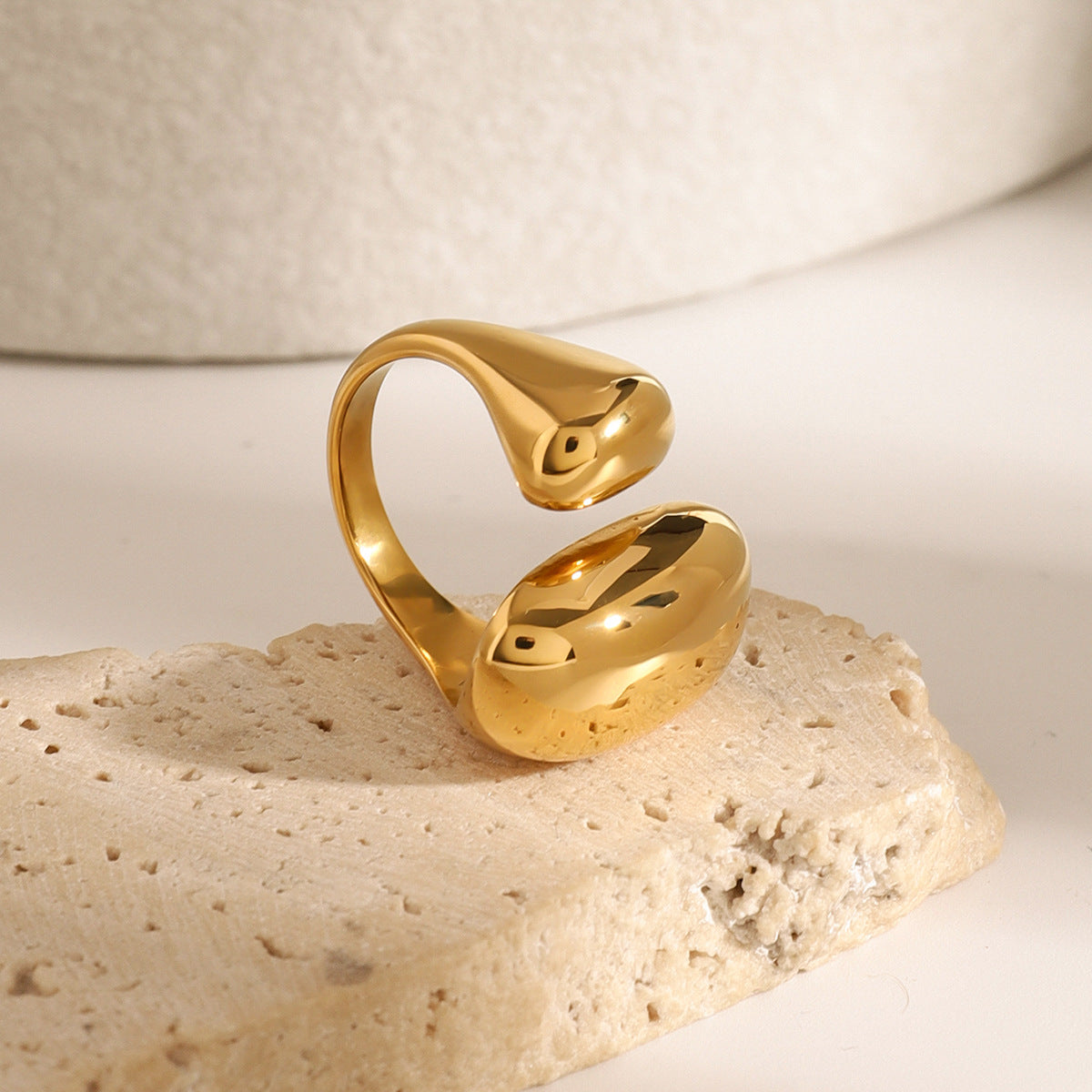 Stainless Steel Geometric Open Ring