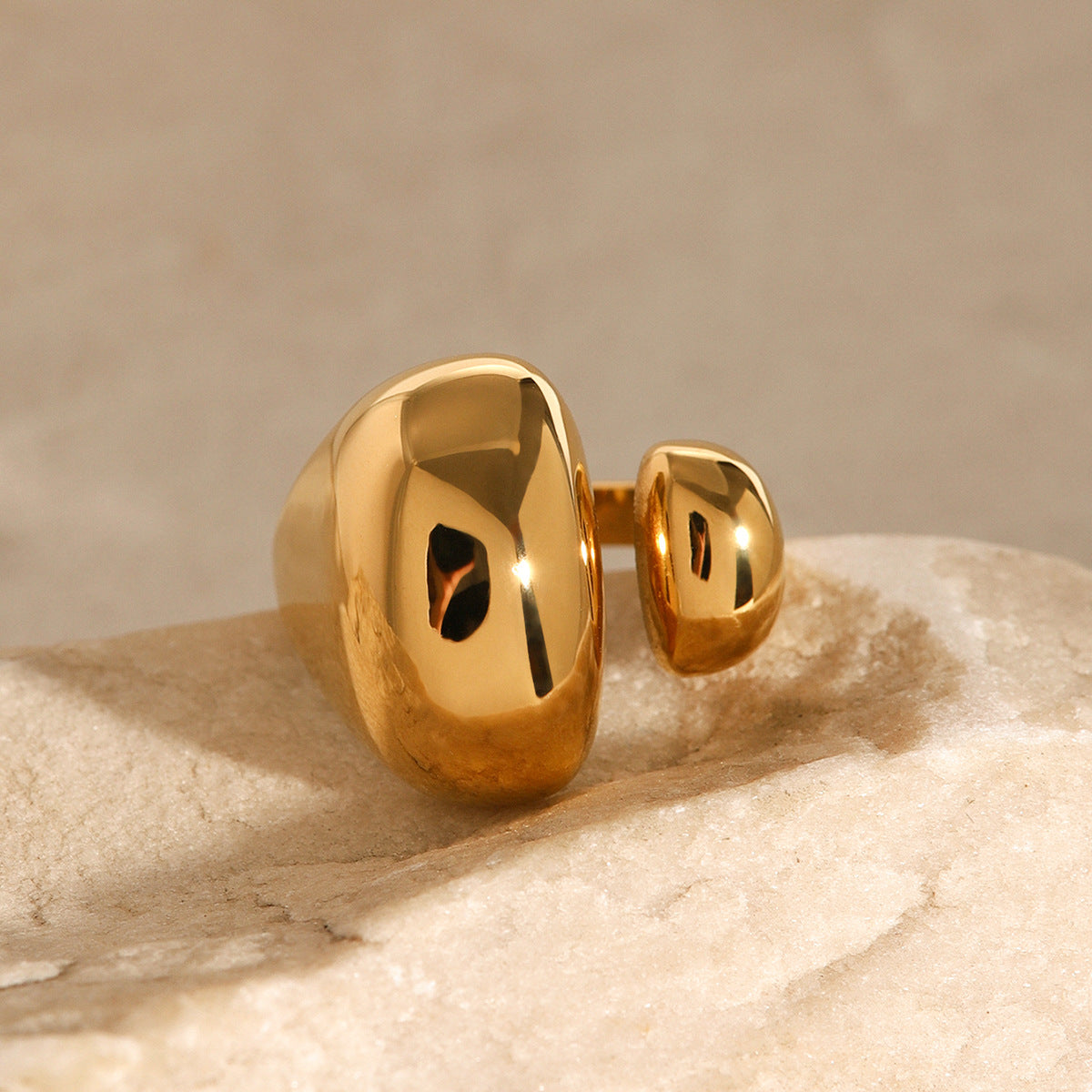 Stainless Steel Geometric Open Ring