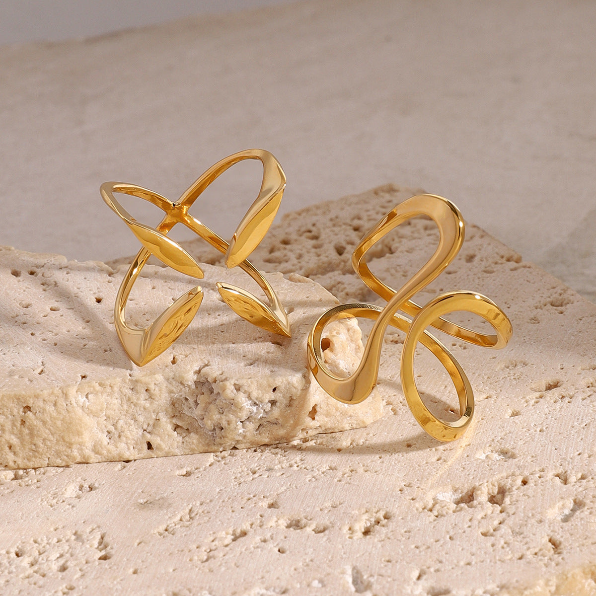 Stainless Steel Design Line Ring