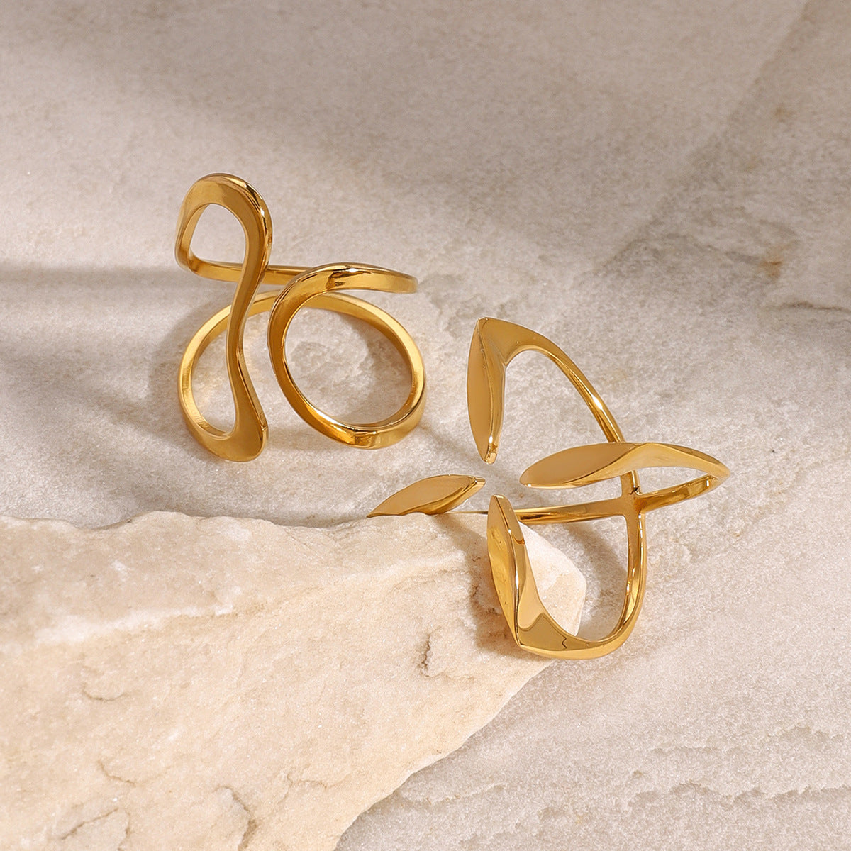 Stainless Steel Design Line Ring