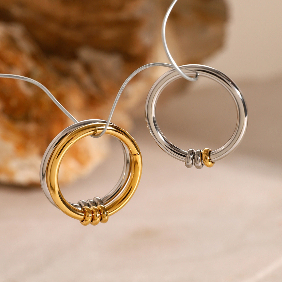Stainless Steel 18K Gold PVD Plain Ring