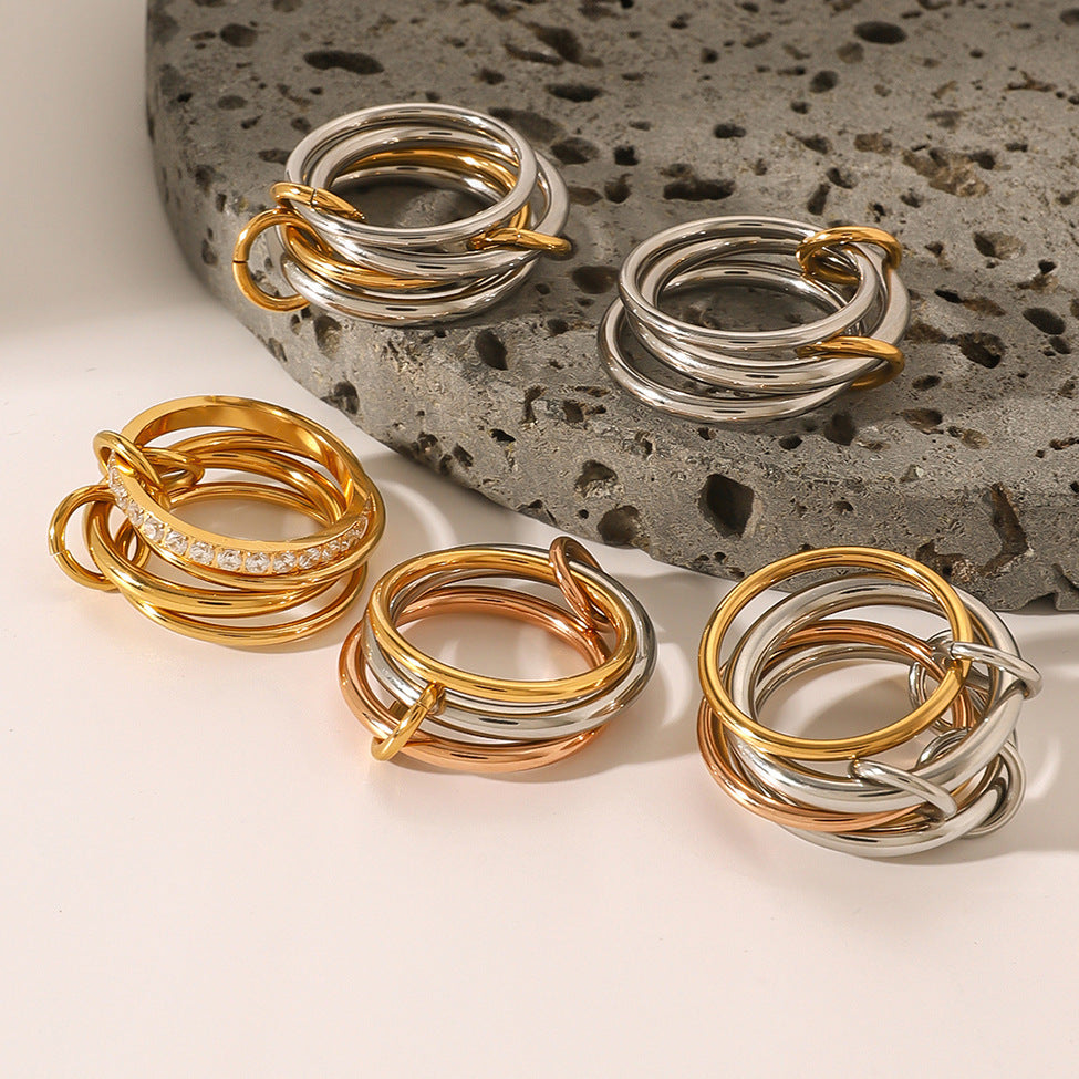 Stainless Steel Stacking Plain Band Rings