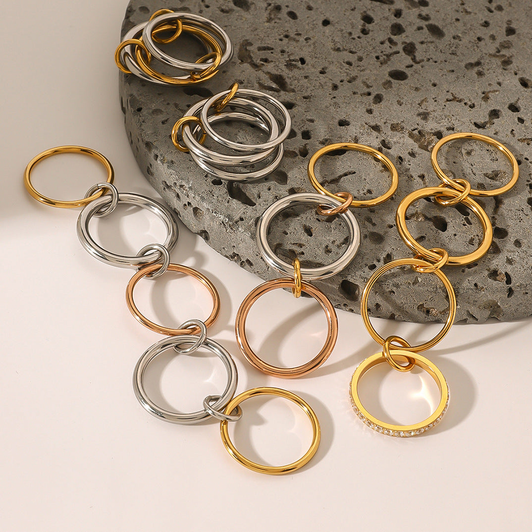 Stainless Steel Stacking Plain Band Rings