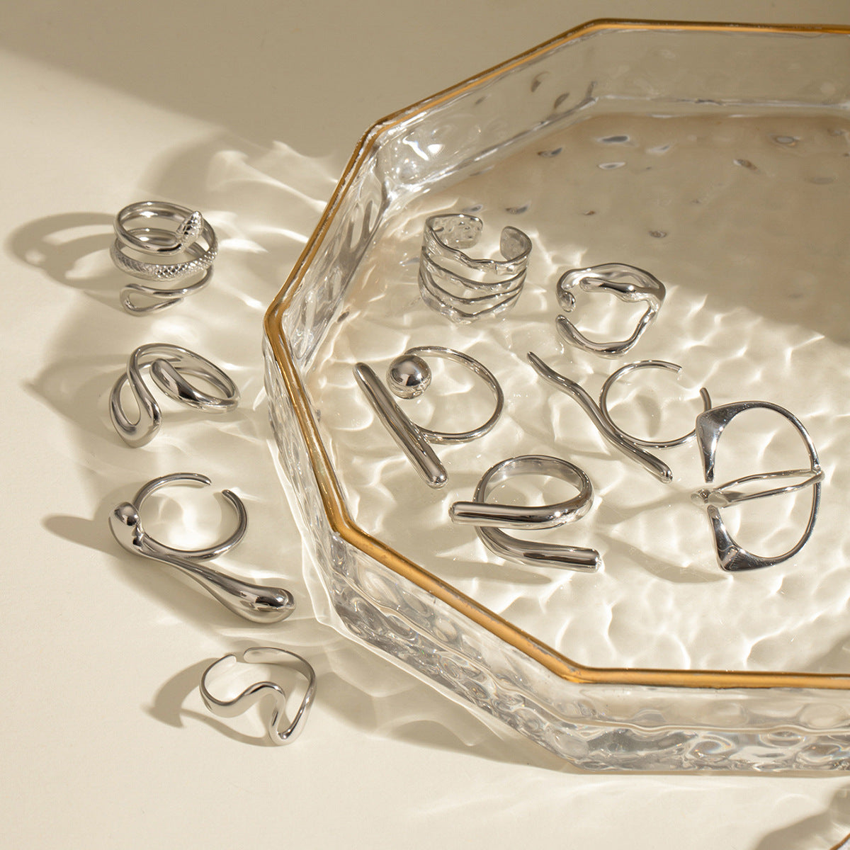 Stainless Steel High-end Geometric Opening Ring