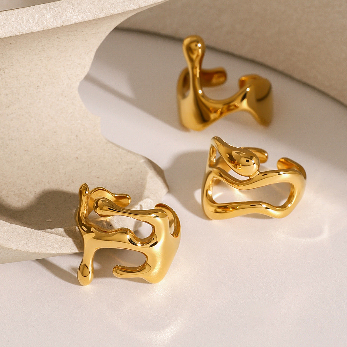 Stainless Steel Irregular Exaggerated Ring