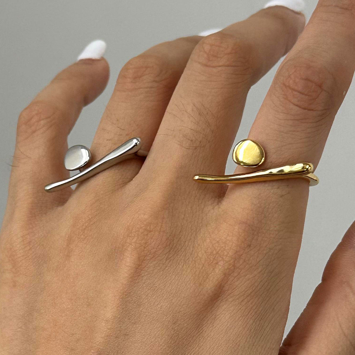 Irregular Stainless Steel Geometric Ring