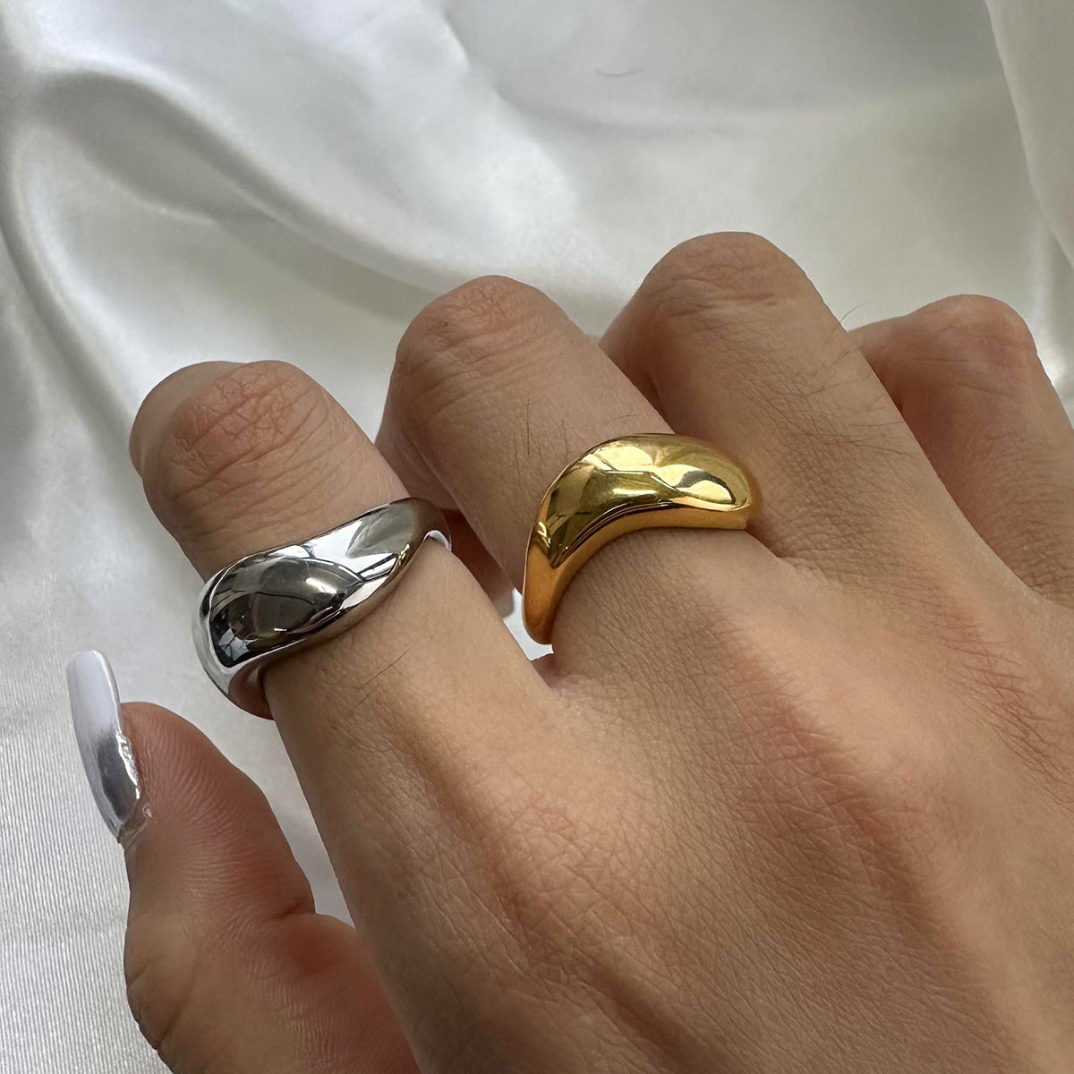 Stainless Steel 18K Gold PVD Exaggerated Ring