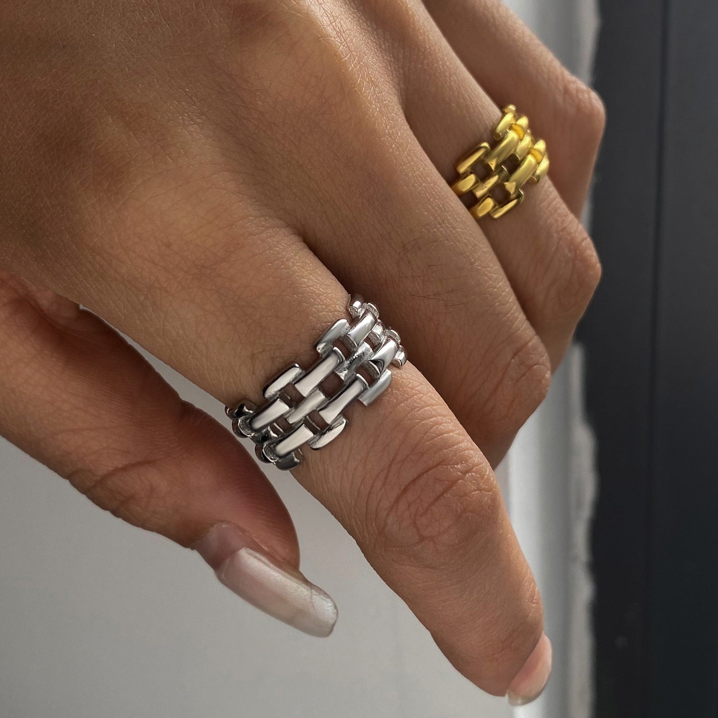 Stainless Steel Watchband Band Ring