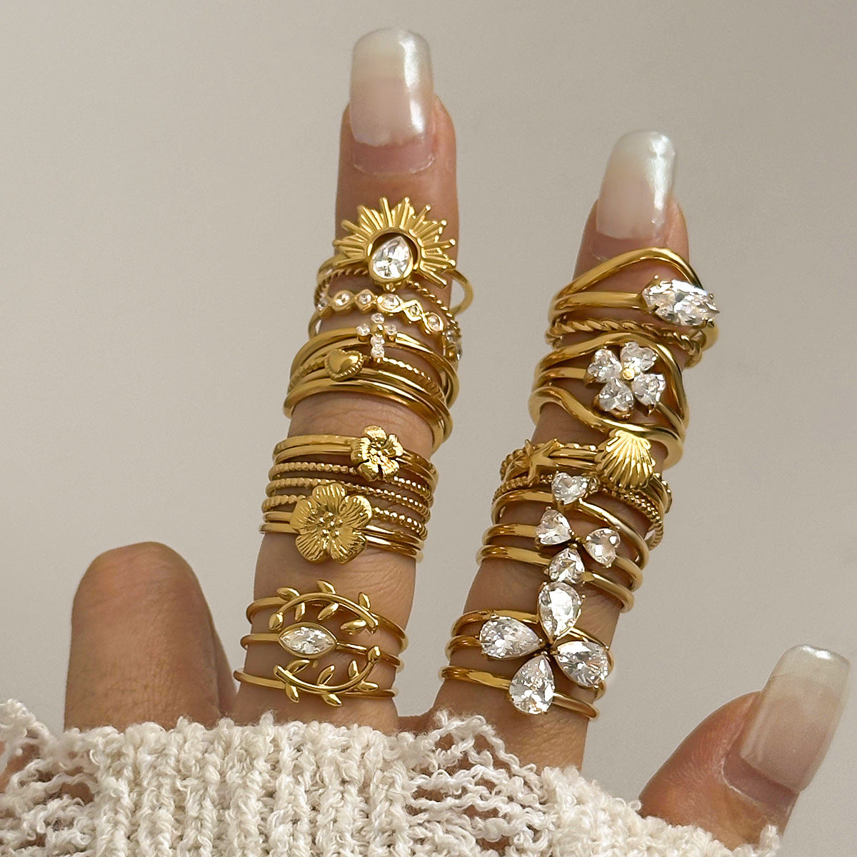 Stainless Steel Stacking Ring Combination