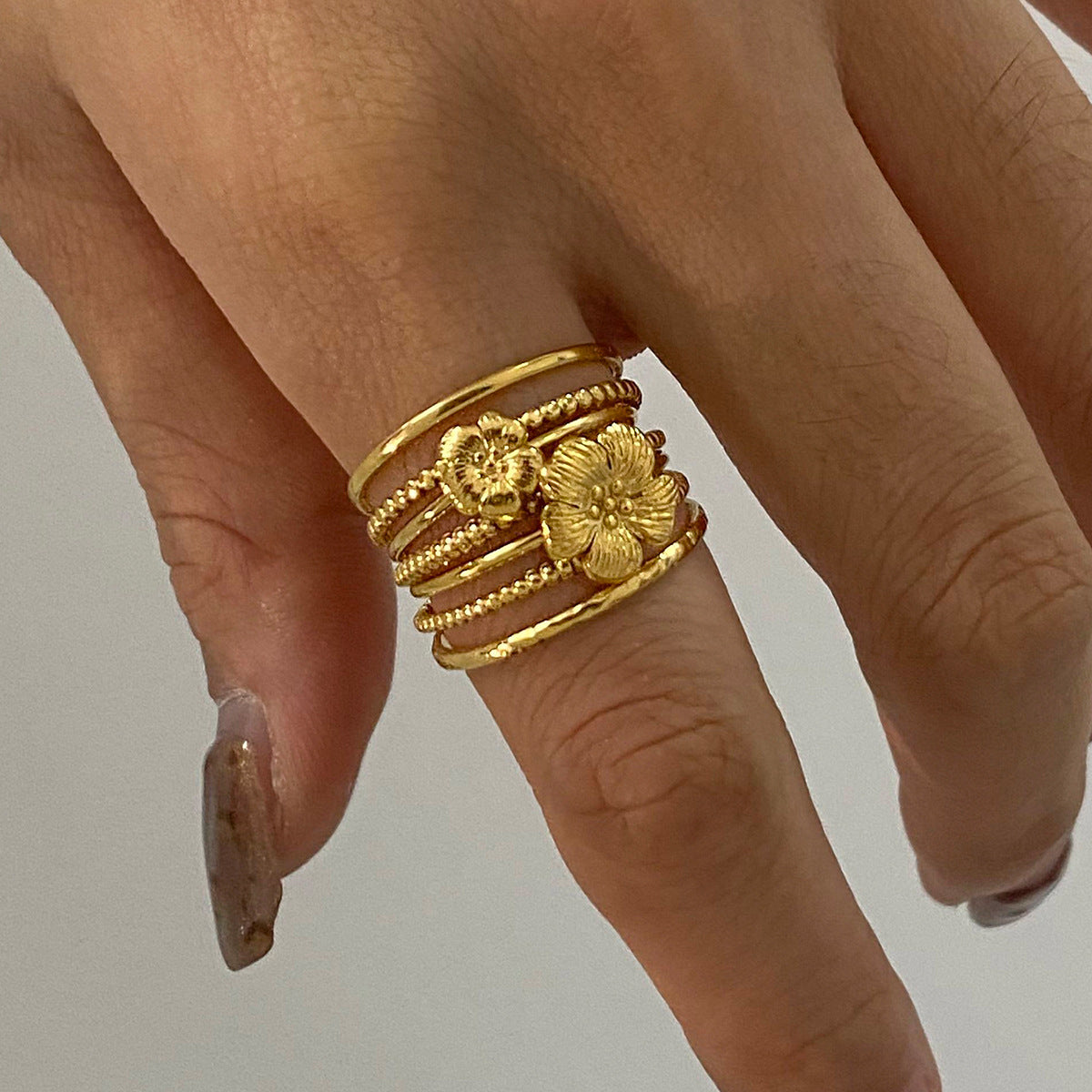 Stainless Steel Stacking Ring Combination