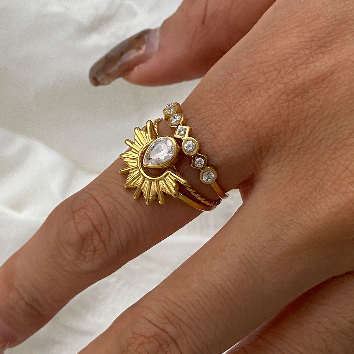 Stainless Steel Stacking Ring Combination