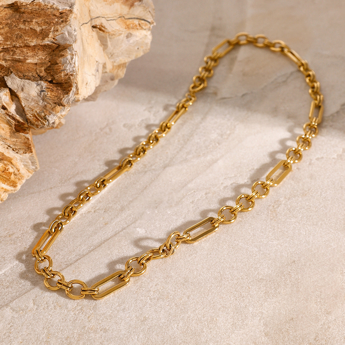 Stainless Steel Thick Chain Choker Necklace