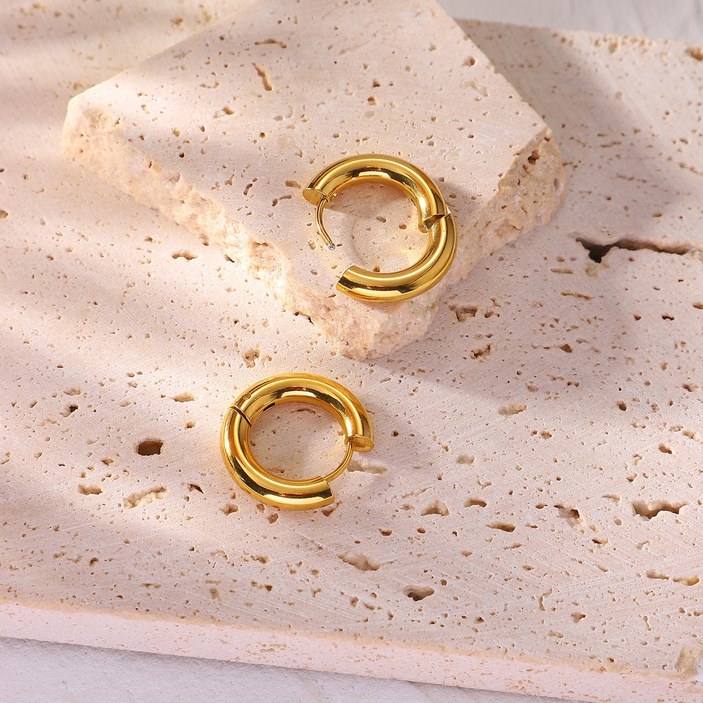 4mm Classic Stainless Steel Hoop Earrings