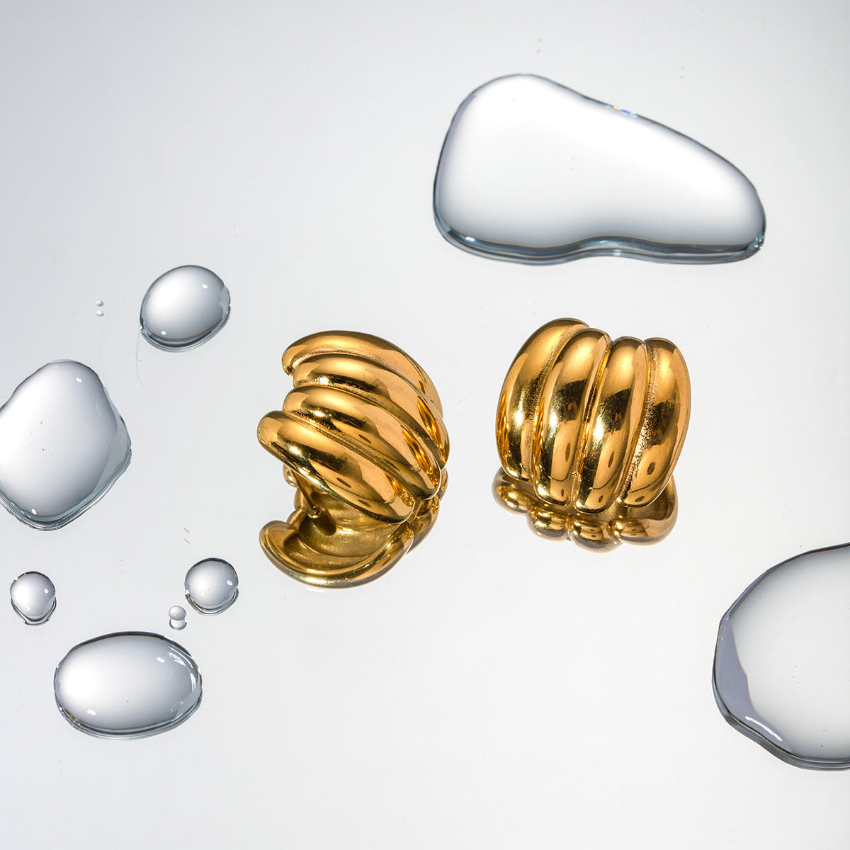 Stainless Steel Banana-shaped Stud Earrings
